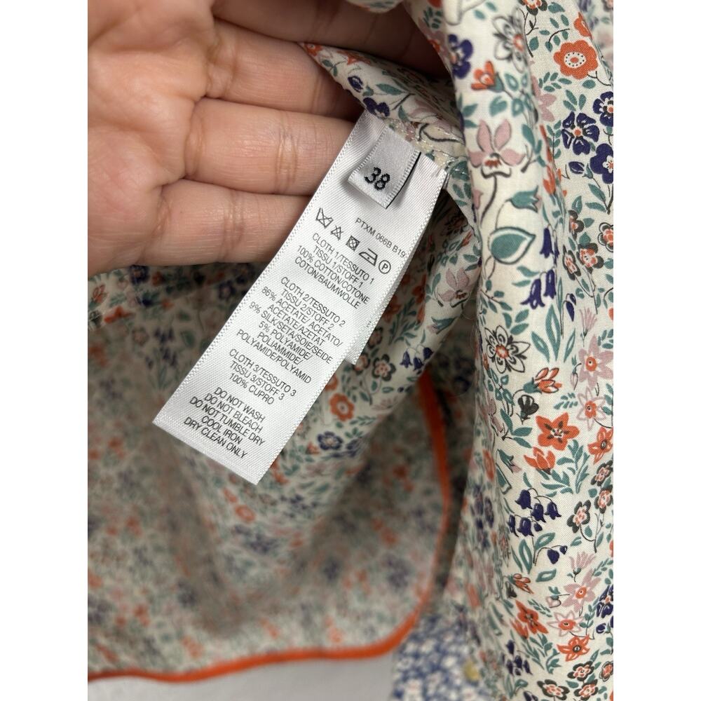 Paul Smith Floral Button Up Blouse Colorful Classic Silk Blend Italian Size 38 - Picture 7 of 10